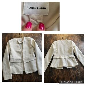 Club Monaco Cream Blazer